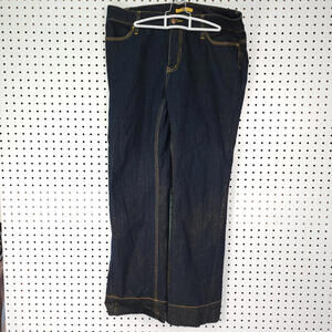 DG Drama‎ Gold Dark Wash Jeans Size 34x30 (Actual) Women's Boot Cut Style 650529